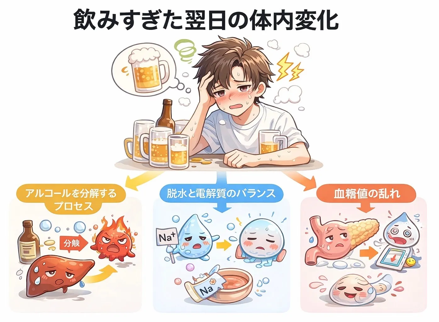 飲みすぎた翌日の対処法